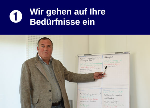1. Wir gehen auf Ihre Bedürfnisse ein